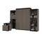 Bestar Orion 124W Queen Murphy Bed with Shelving and Fold-Out Desk (125W), Bark Gray & Graphite 116876-000047 - alternate 2